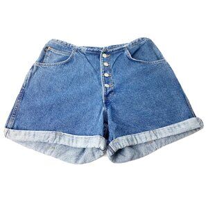 VTG Gitano Sz 10 (Actual 29x3.5) Mom Jean Shorts Button Fly Cuff 100% Cotton EUC